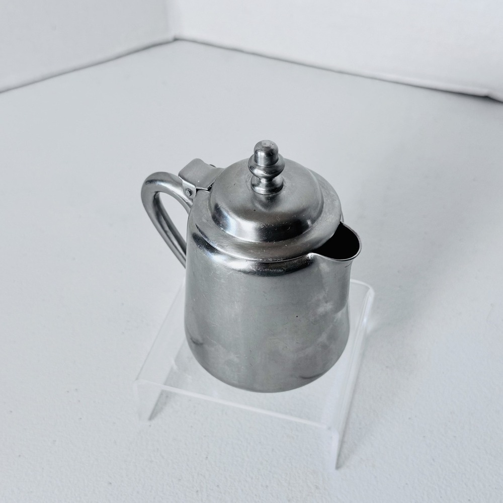 Vintage Halco Nickel & Silver Lift Top Creamer 407-924 Made In Japan‎